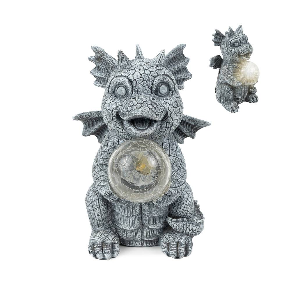 Dönges Drache mit leuchtendem Ball Solar Deko