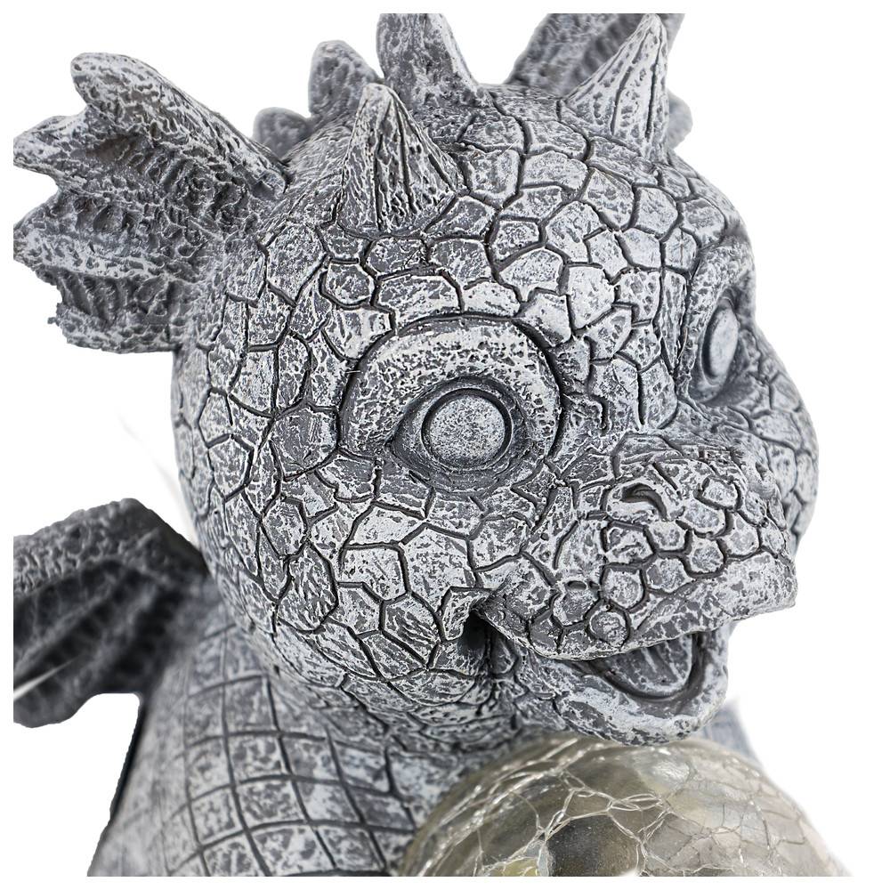 Dönges Drache mit leuchtendem Ball Solar Deko