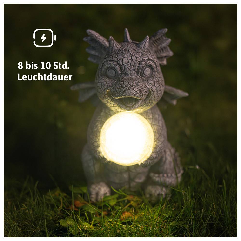 Dönges Drache mit leuchtendem Ball Solar Deko