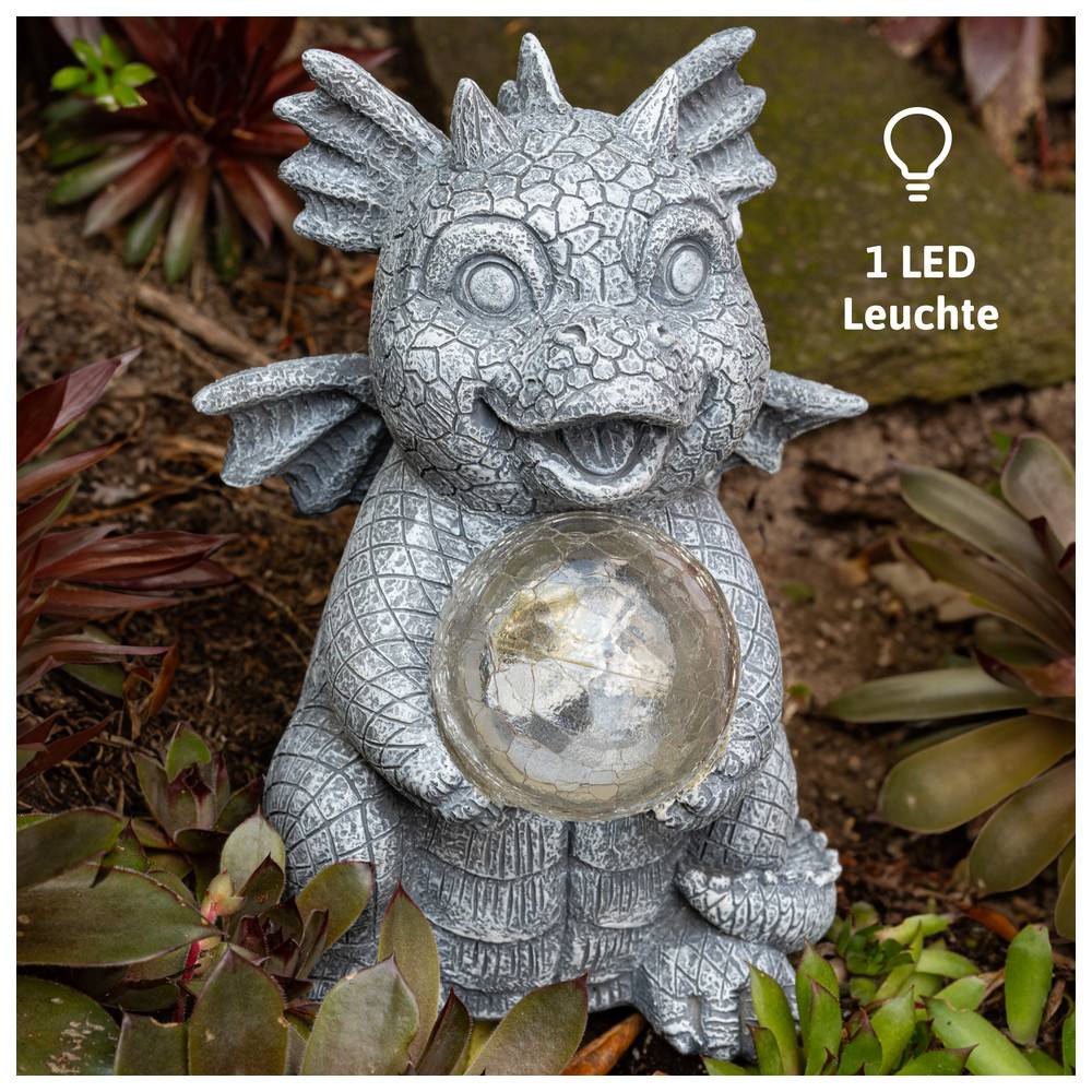 Dönges Drache mit leuchtendem Ball Solar Deko