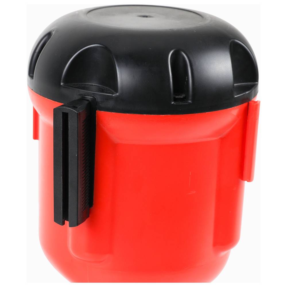 Dönges Gurtabroller rot/weiß gestreift, 240 x 145 x 145 mm, Gurtlänge 9 m