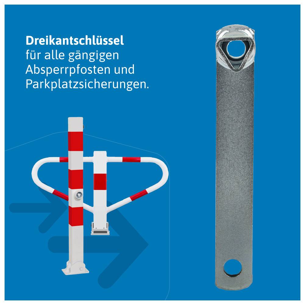 Dönges Schlüssel für Absperrpfosten | Dreikantschlüssel M12 19 mm, Dreikant M12