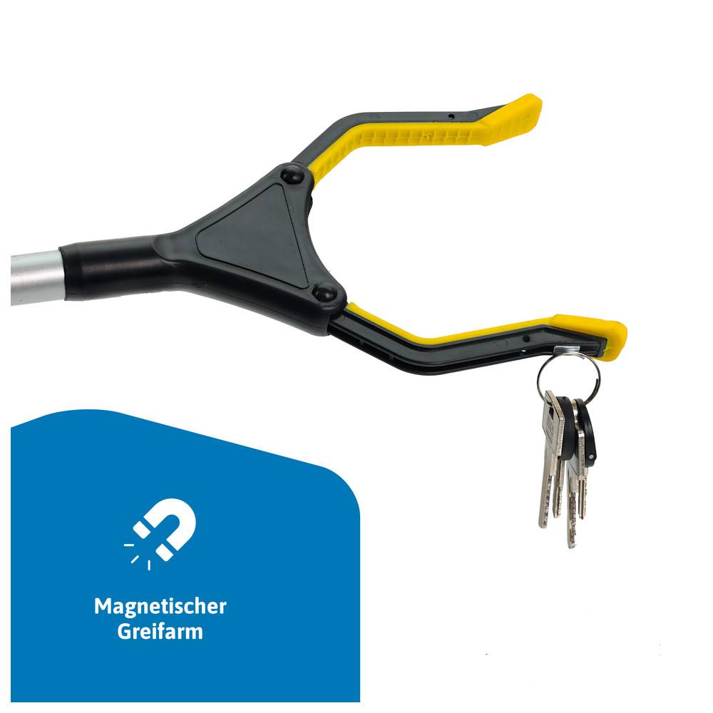 Blosta Greifzange Greifer Gelb faltbar 81/42cm Greifer für Senioren, Müllgreifer