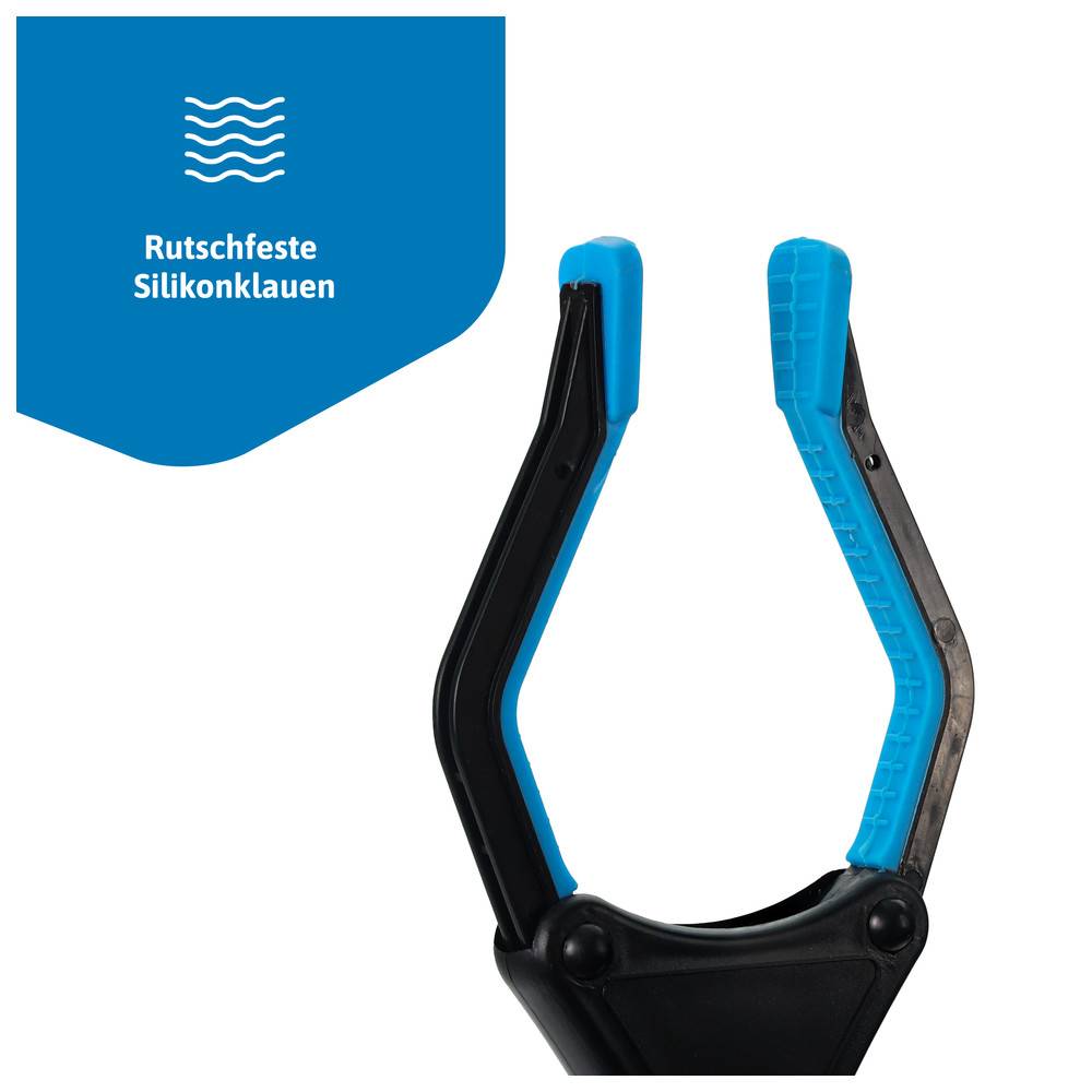 Blosta Greifzange Greifer Blau faltbar 81/42cm Greifer für Senioren, Müllgreifer