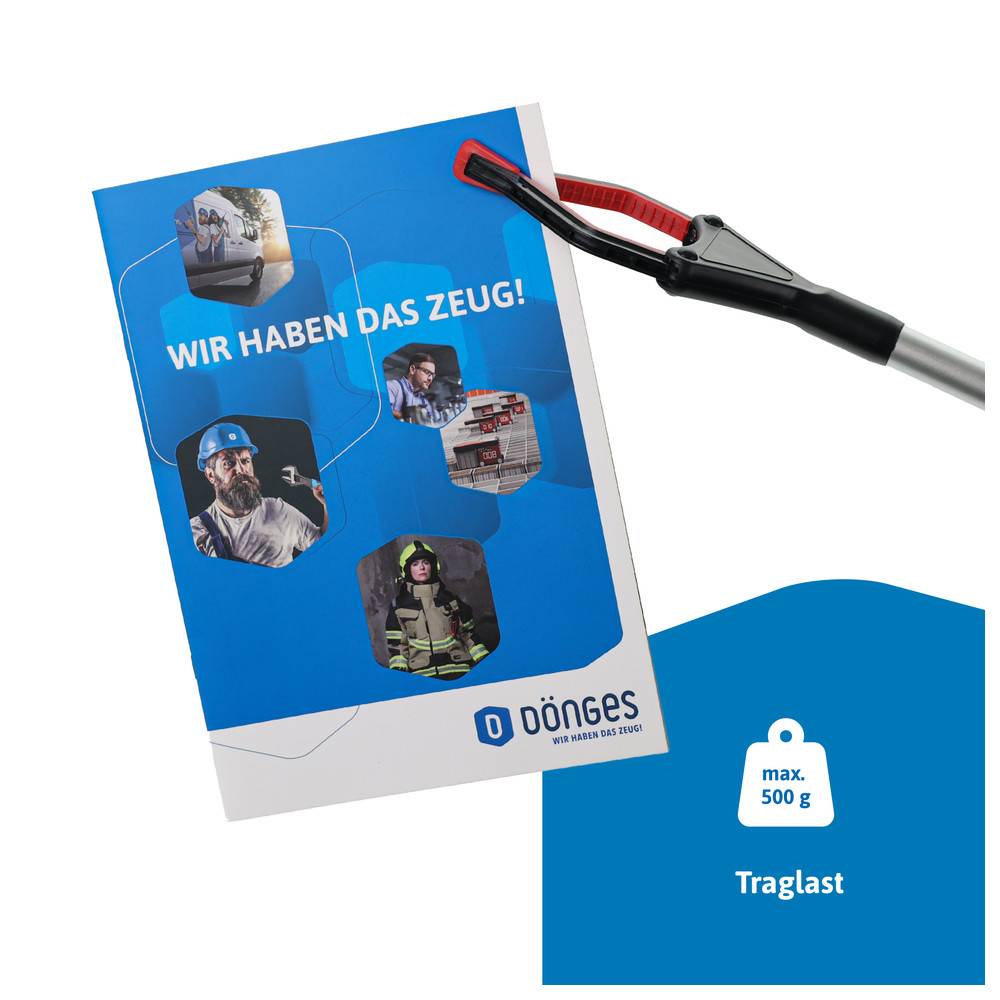 Blosta Greifzange Greifer Rot faltbar 81/42cm Greifer für Senioren, Müllgreifer