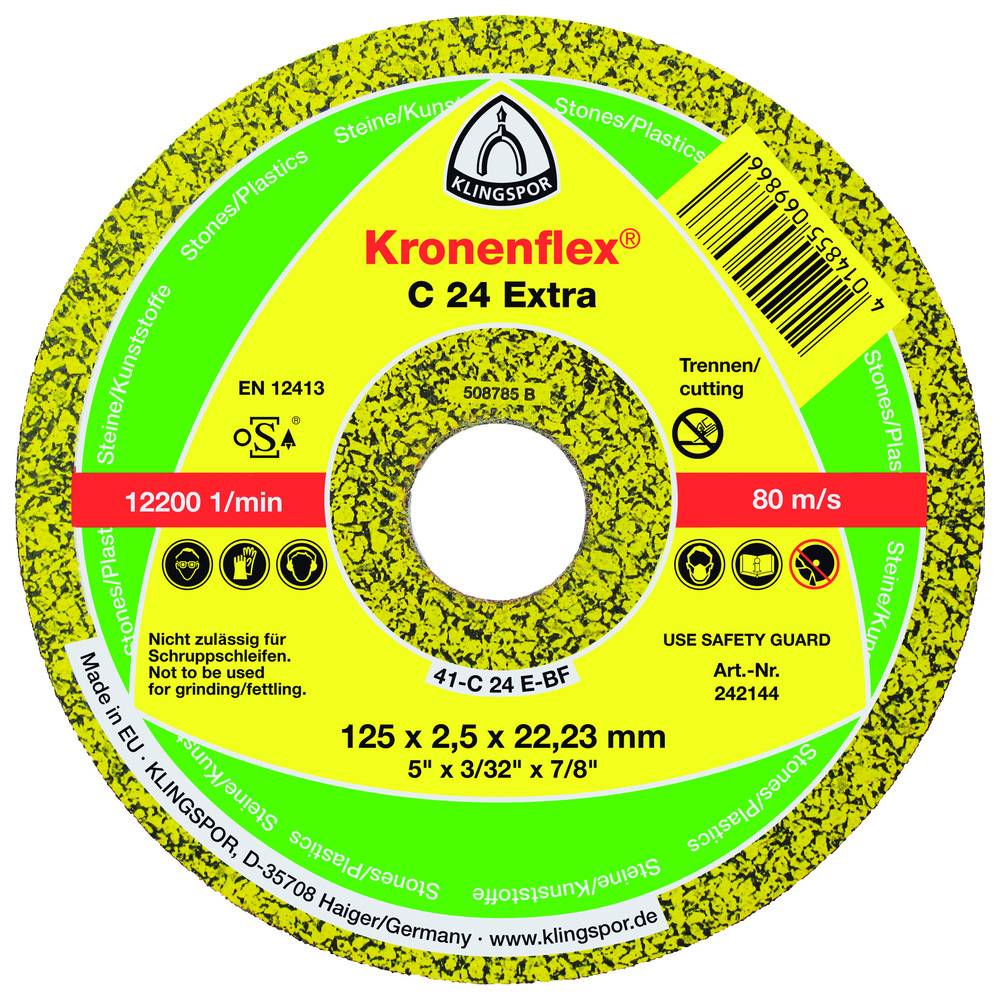 Klingspor Trennscheibe, 125 x 2,5 mm, Stein, gerade