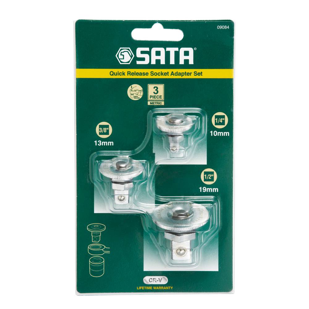 SATA Adapter Ratschen Ring-Maulschl.Satz 3-tlg. 1/4, 3/8, 1/2"