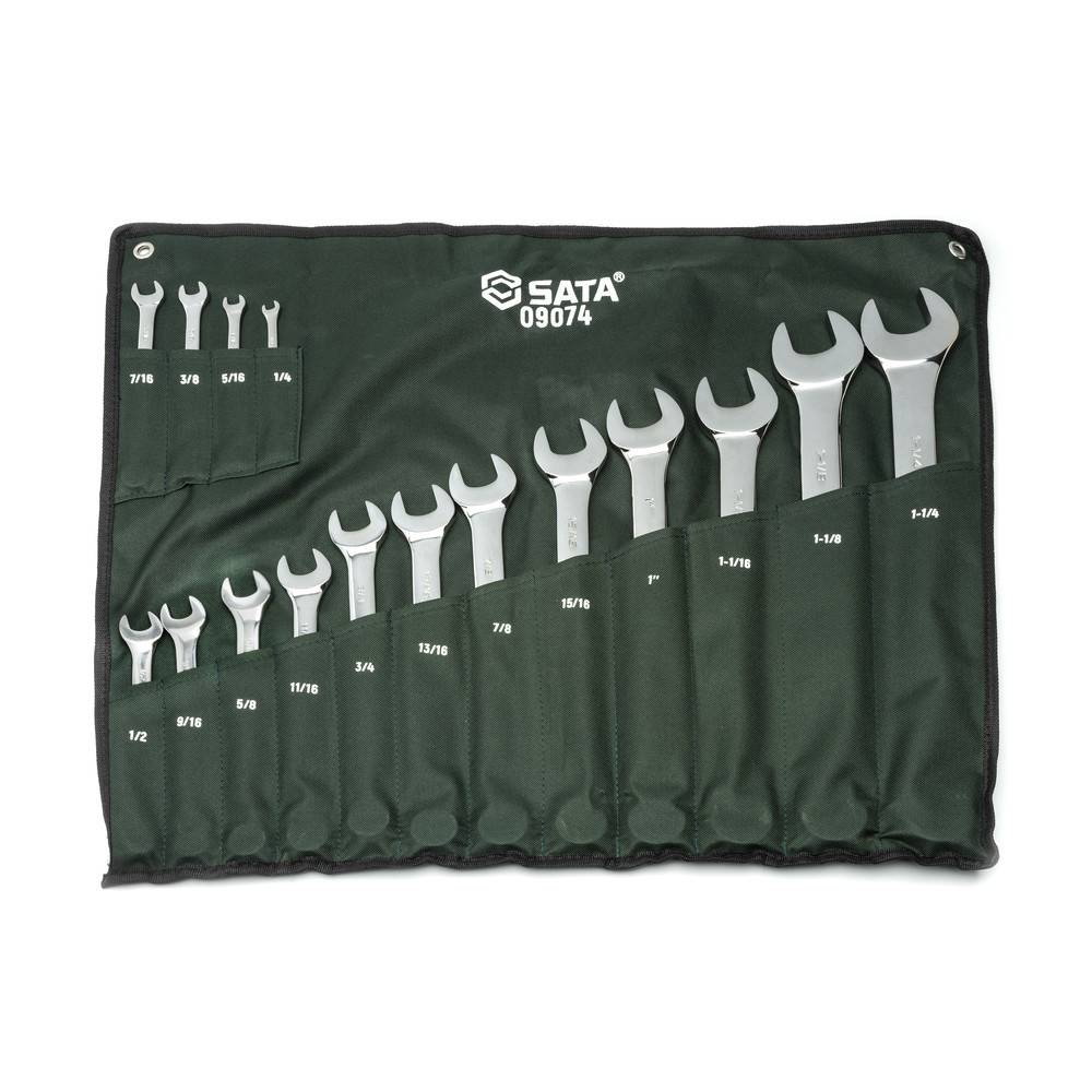 SATA Ringmaulschlüssel-Satz, zöllig, 16-teilig, 1/4"-1.1/4"