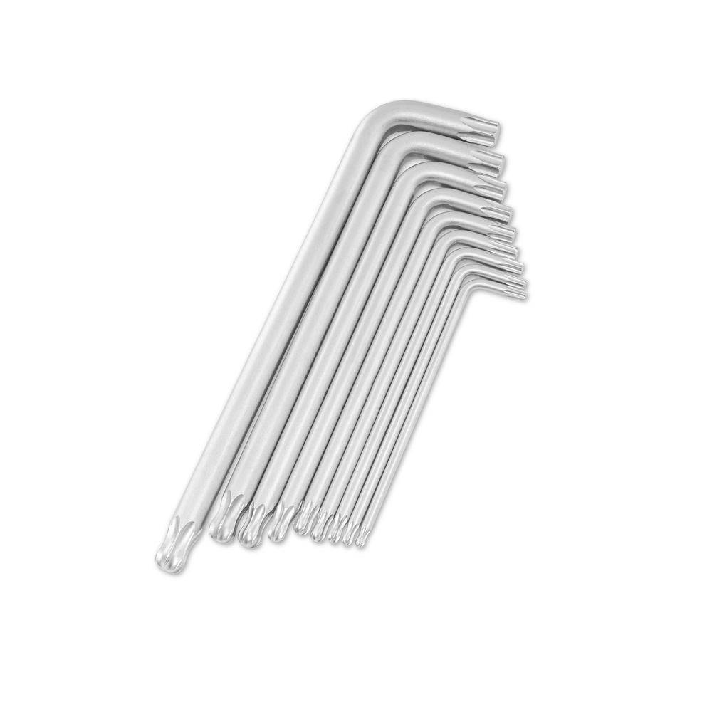 SATA 9 Tlg. Winkelstiftschlüssel Set mit Stirnlochbohrung Torx
