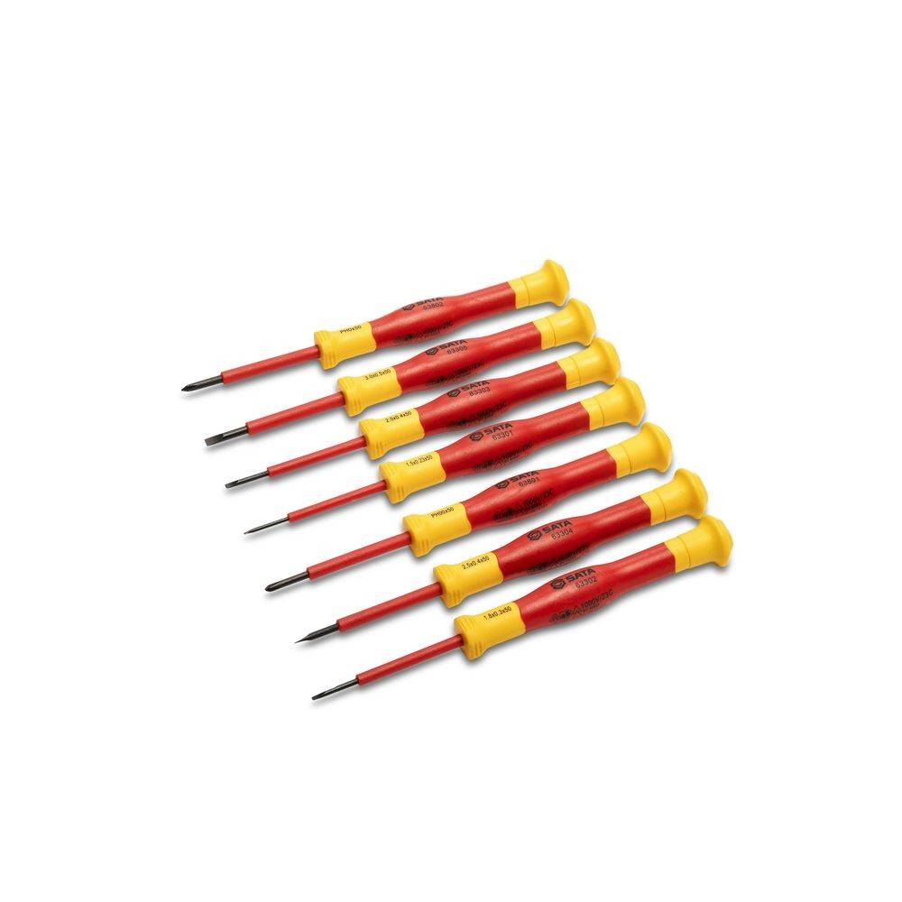 SATA 7 Tlg. Präzisions Elektronik-& Feinmechanik Schraubendreher Set VDE