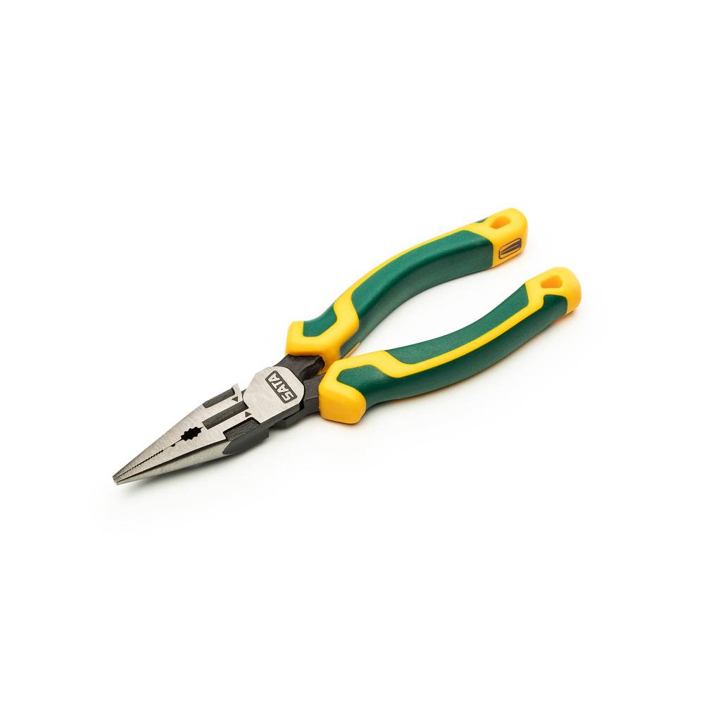 SATA Hochleistungs-Flachrundzange mit Schneide, Länge 170 mm