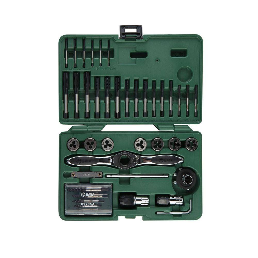 SATA 40 Tlg. HSS Ratschen-Gewindeschneidewerkzeug Set
