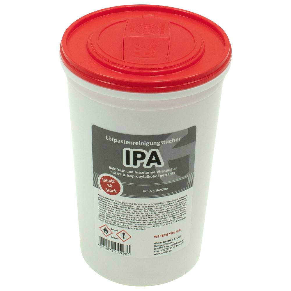 WETEC Lötpastenreinigungstücher IPA, IPA