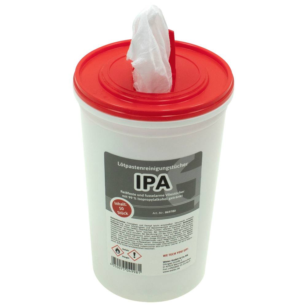 WETEC Lötpastenreinigungstücher IPA, IPA
