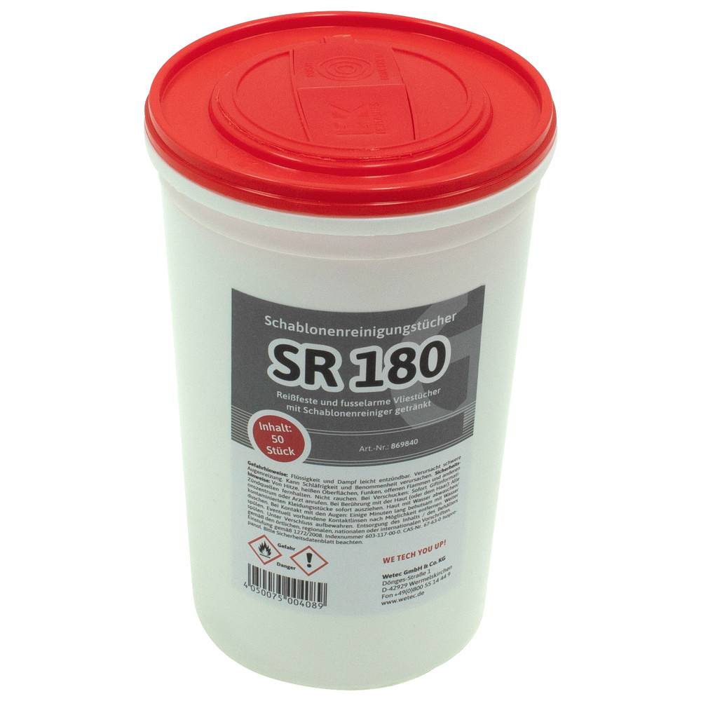 WETEC Schablonenreinigungstücher SR 180