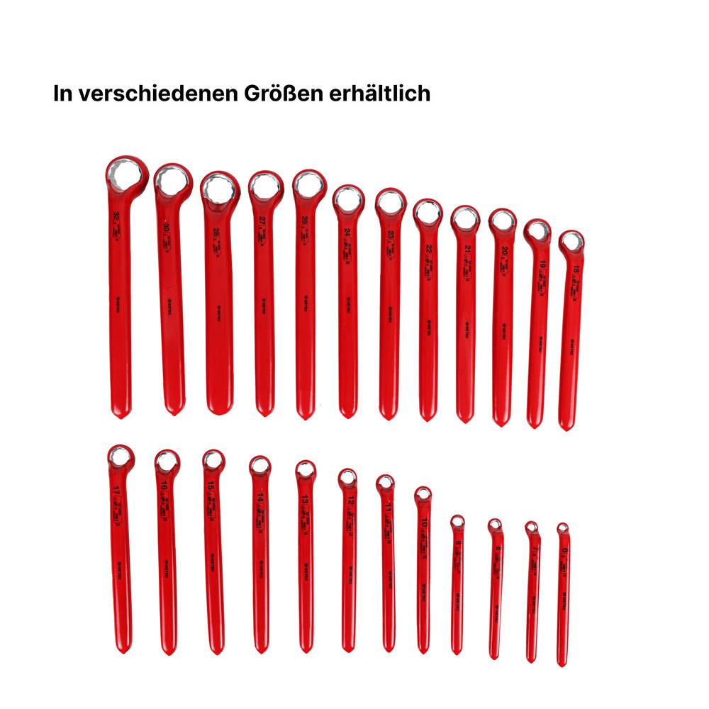 WETEC Ringschlüssel, DIN 7447, Schlüsselweite 27 mm, 1.000 V
