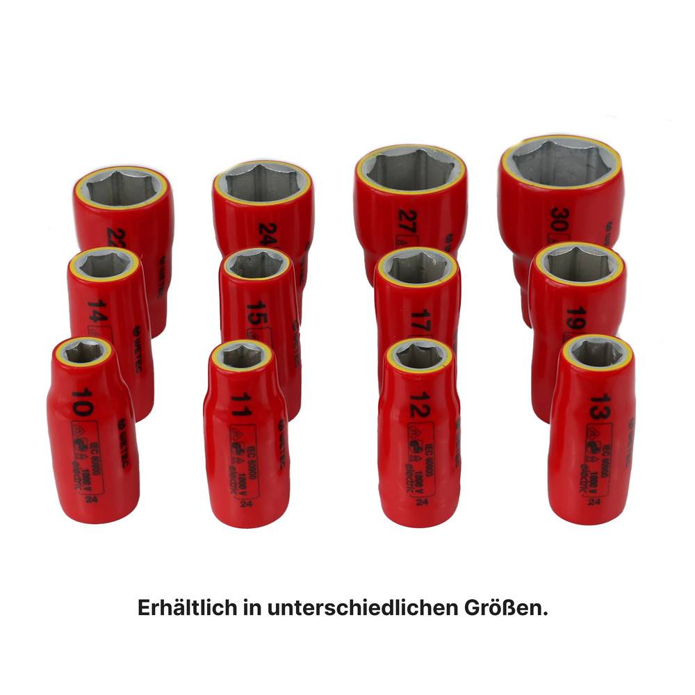 WETEC Sechskant-Steckschlüssel-Einsatz, 1/2", VDE, 30 mm