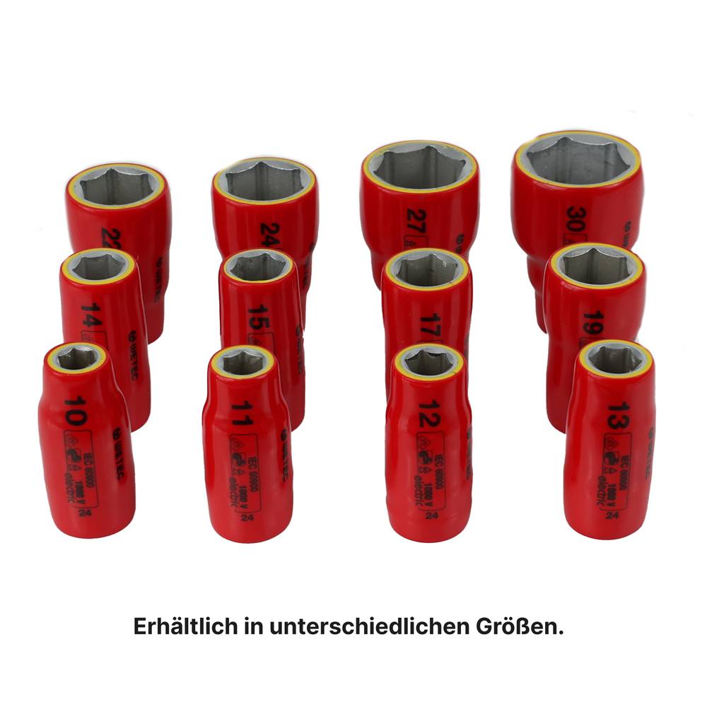 WETEC Sechskant-Steckschlüssel-Einsatz, 1/2", 13 mm, 1000 V/VDE/GS