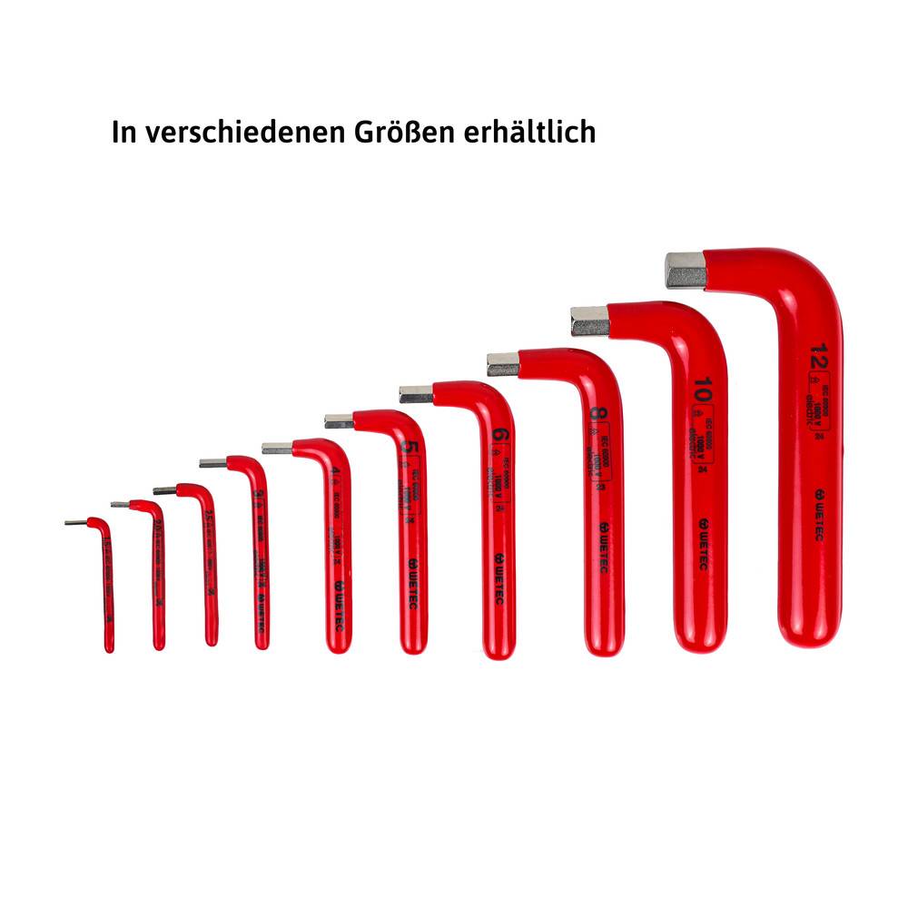 WETEC Innensechskant-Stiftschlüssel, 1000 V, Größe 12 mm