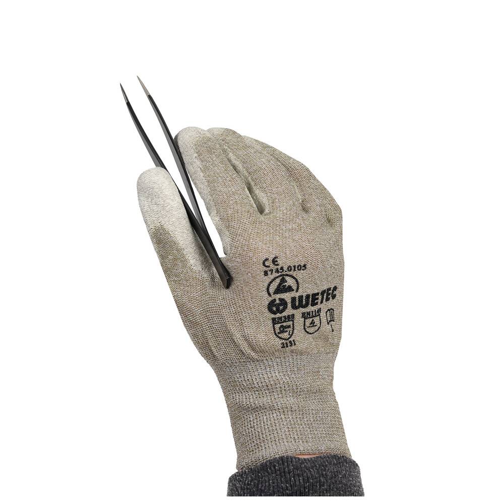 WETEC ESD-Handschuhe, nahtlos, XL