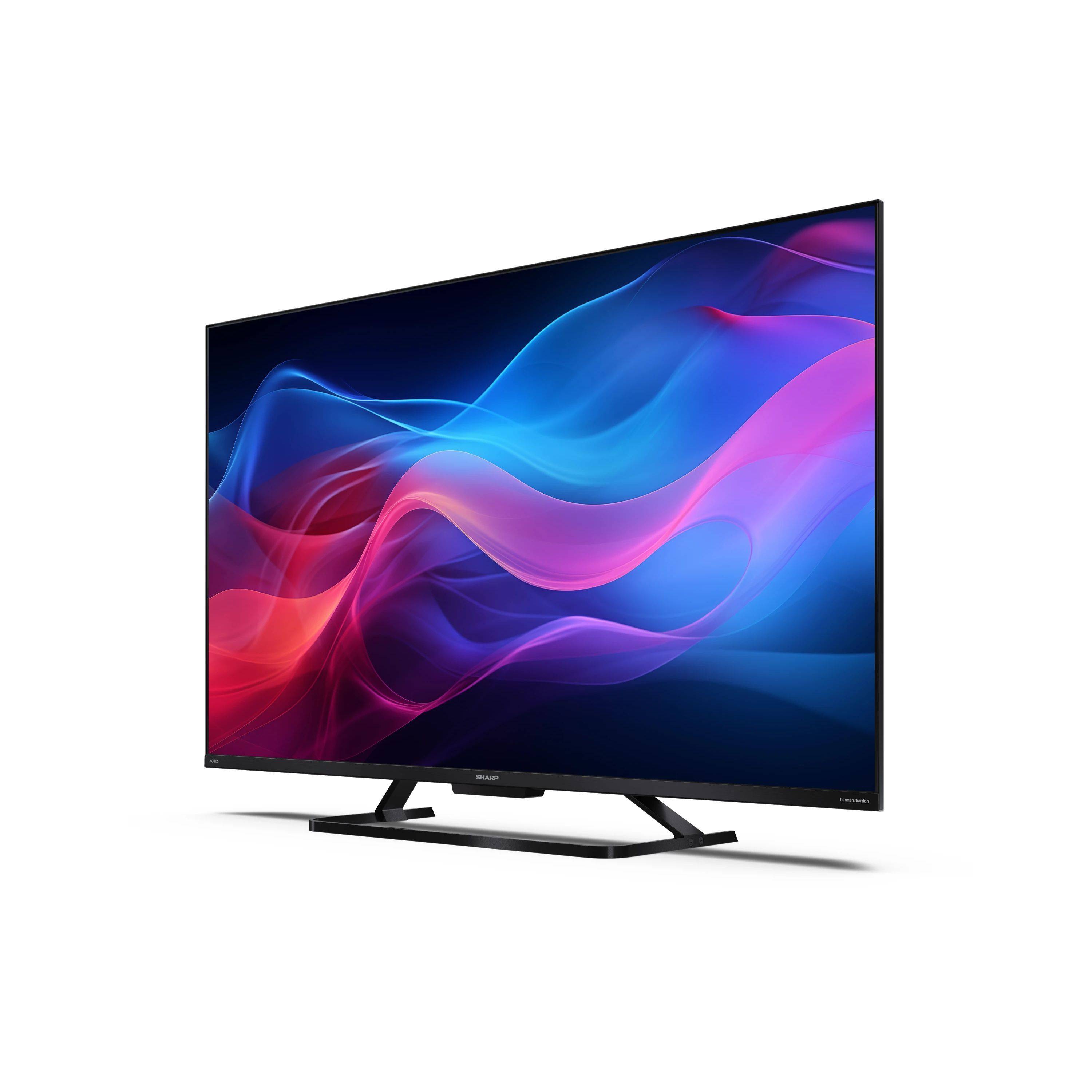 SHARP 50GR8265E – 50 Zoll Fernseher 4K UHD QLED Google TV – 144Hz, Dolby Vision IQ, Dolby Atmos, HDMI eARC, VRR & ALLM