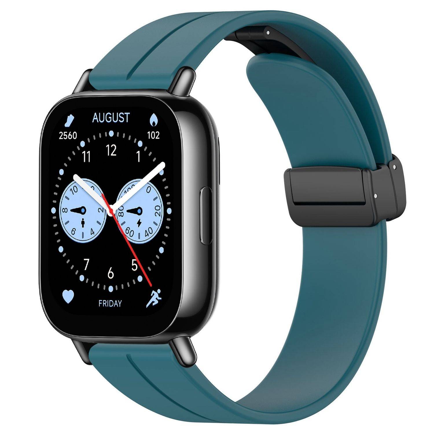 Für Xiaomi Redmi Watch 5 Lite Silikon Armband mit Magnetischer Faltschließe Grün