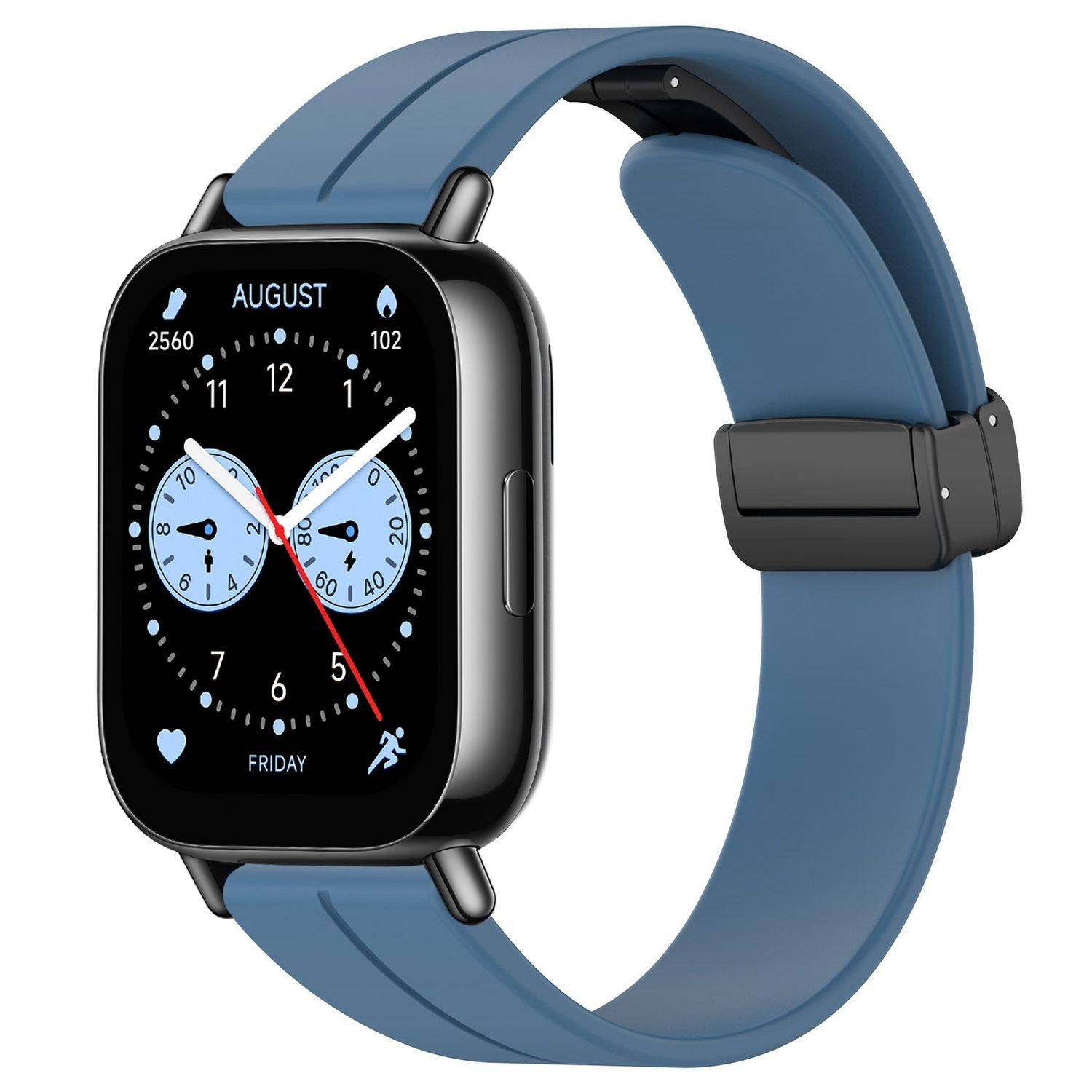 Für Xiaomi Redmi Watch 5 Lite Silikon Armband mit Magnetischer Faltschließe Blau