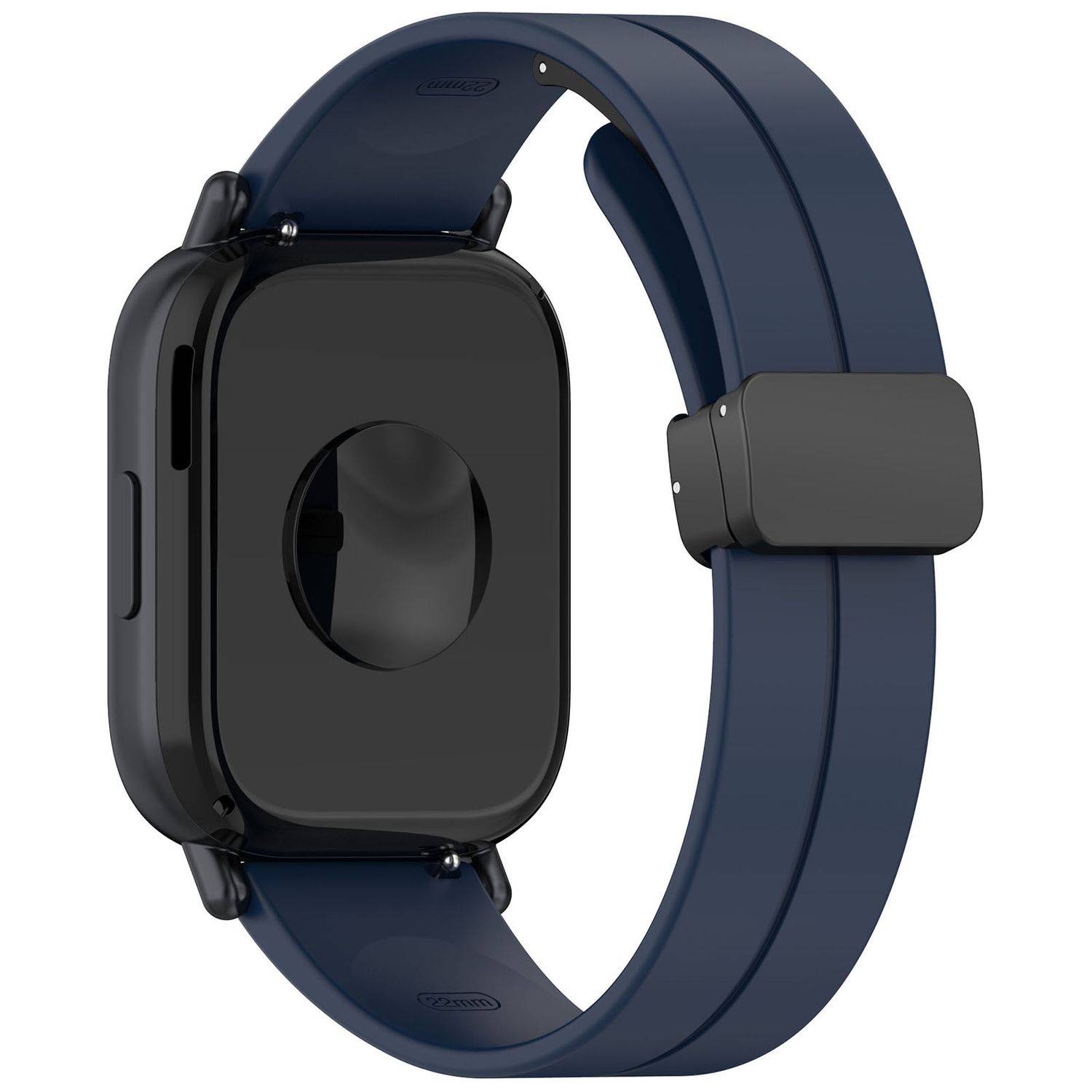 Für Xiaomi Redmi Watch 5 Active Silikon Armband mit Magnetischer Faltschließe Dunkelblau