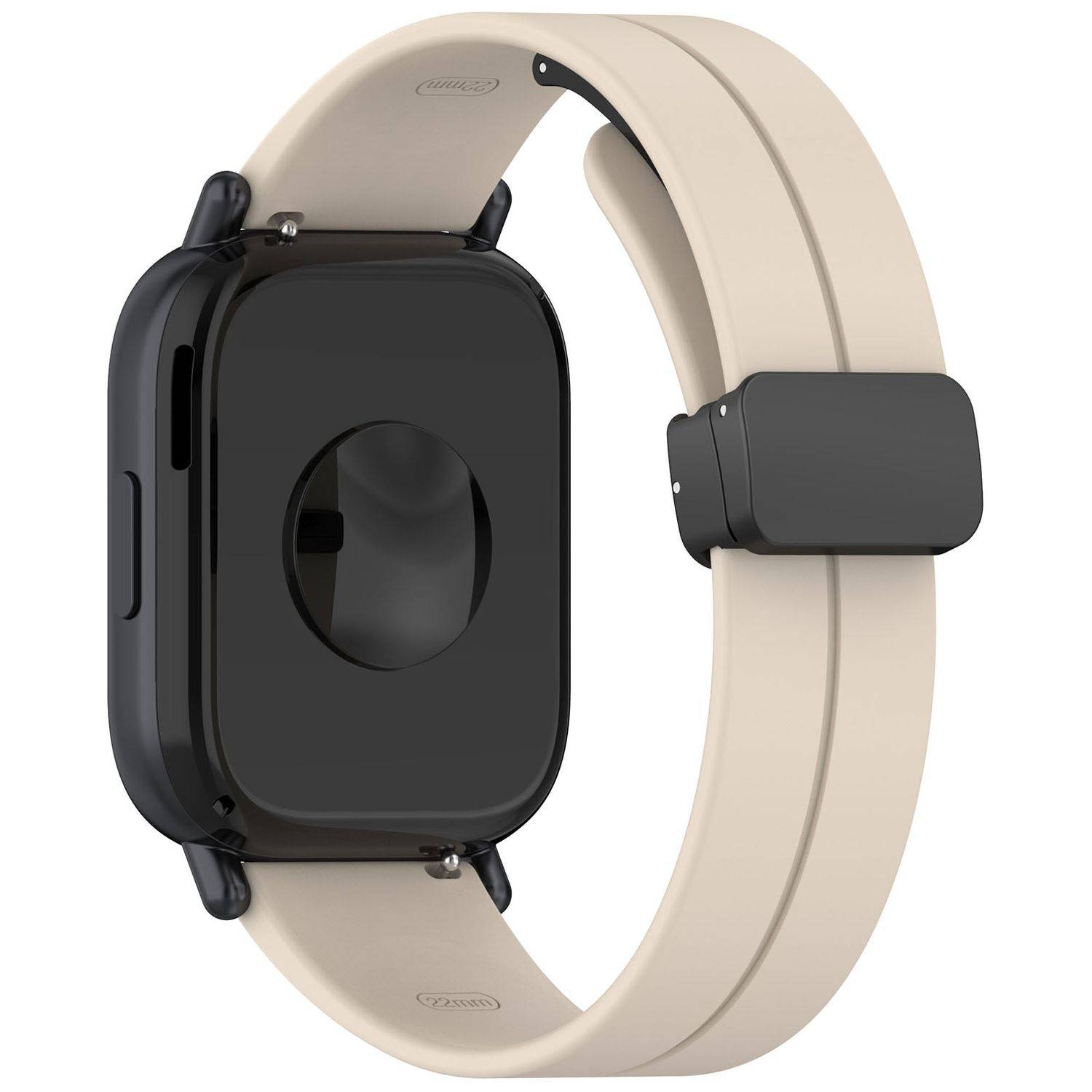 Für Xiaomi Redmi Watch 5 Active Silikon Armband mit Magnetischer Faltschließe Beige