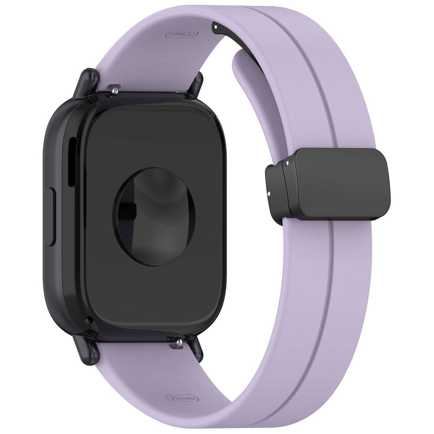 Für Xiaomi Redmi Watch 5 Lite Silikon Armband mit Magnetischer Faltschließe Lila