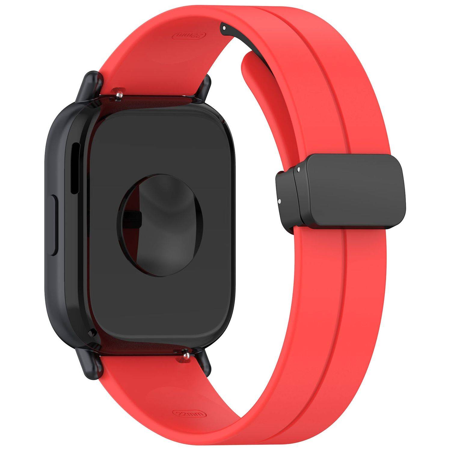 Für Xiaomi Redmi Watch 5 Active Silikon Armband mit Magnetischer Faltschließe Rot