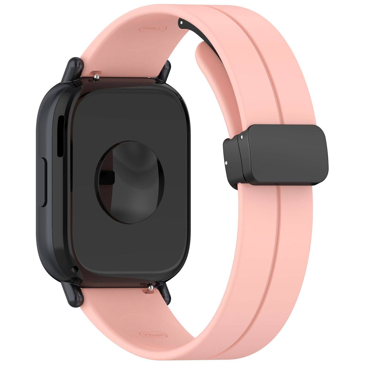Für Xiaomi Redmi Watch 5 Active Silikon Armband mit Magnetischer Faltschließe Rosa