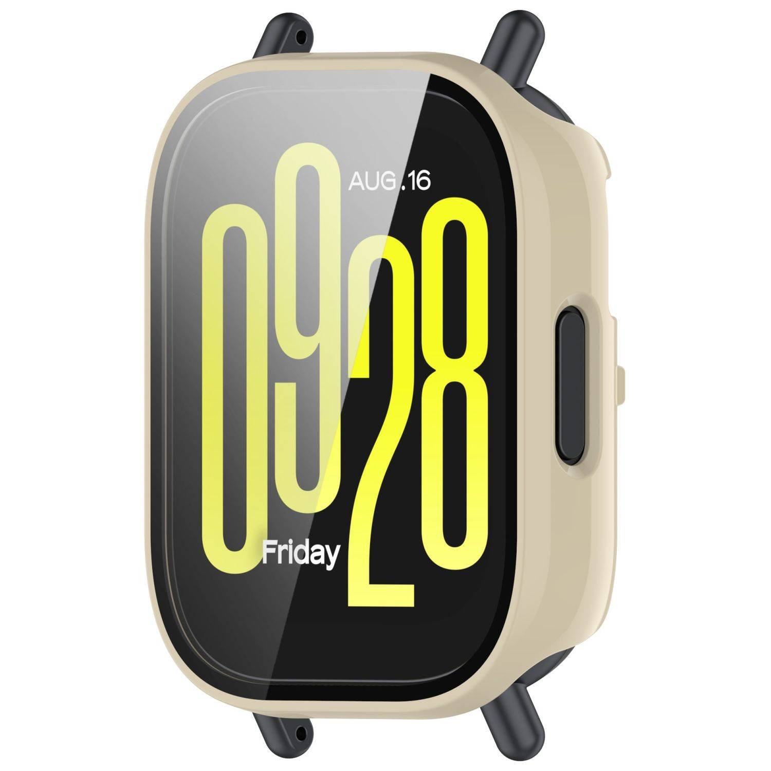 Für Xiaomi Redmi Watch 5 Active Kunststoff PC Watch Hülle + Schutz Hart Glas Beige