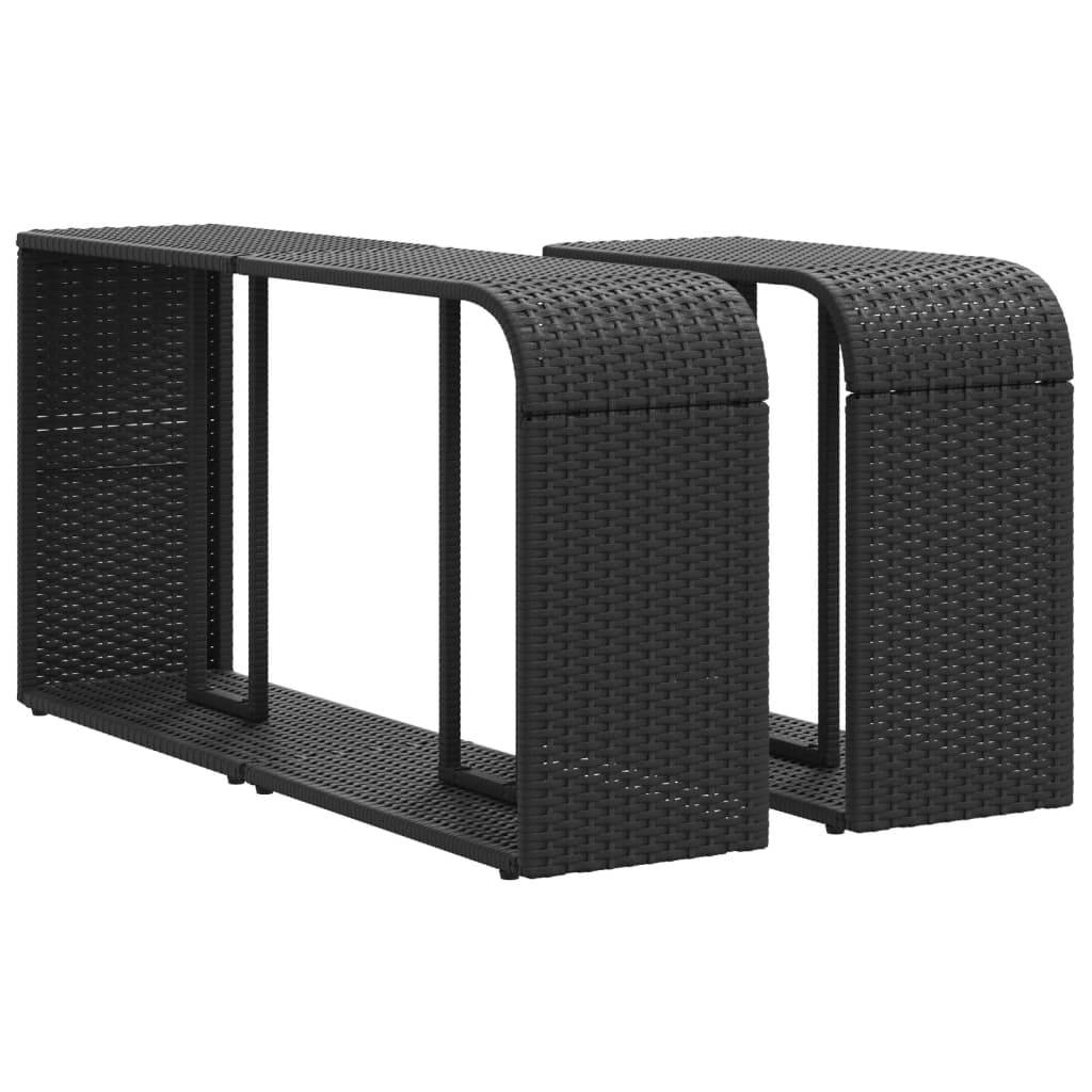 vidaXL 11-tlg. Garten-Sofagarnitur mit Kissen Braun Poly Rattan