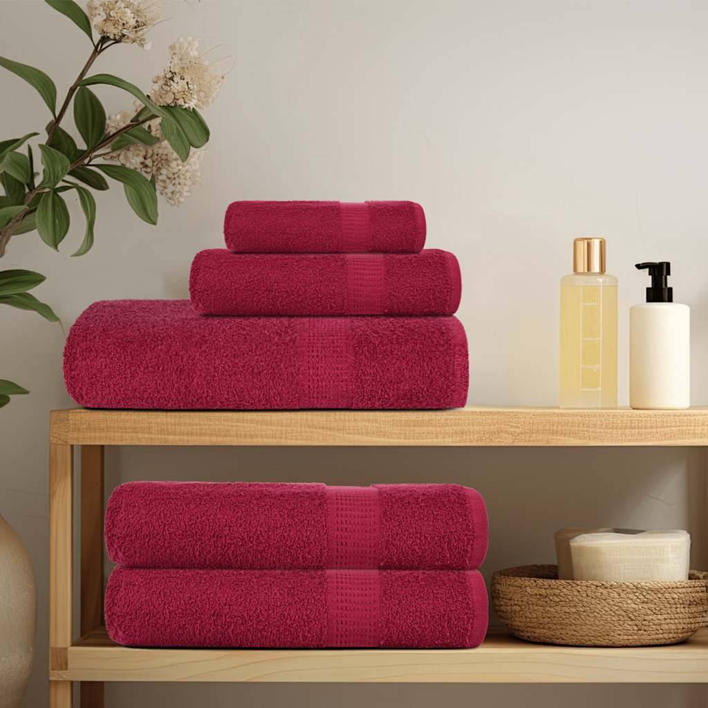 vidaXL Badetücher 2 Stk. Bordeauxrot 100x150cm 360 g/m² 100% Baumwolle