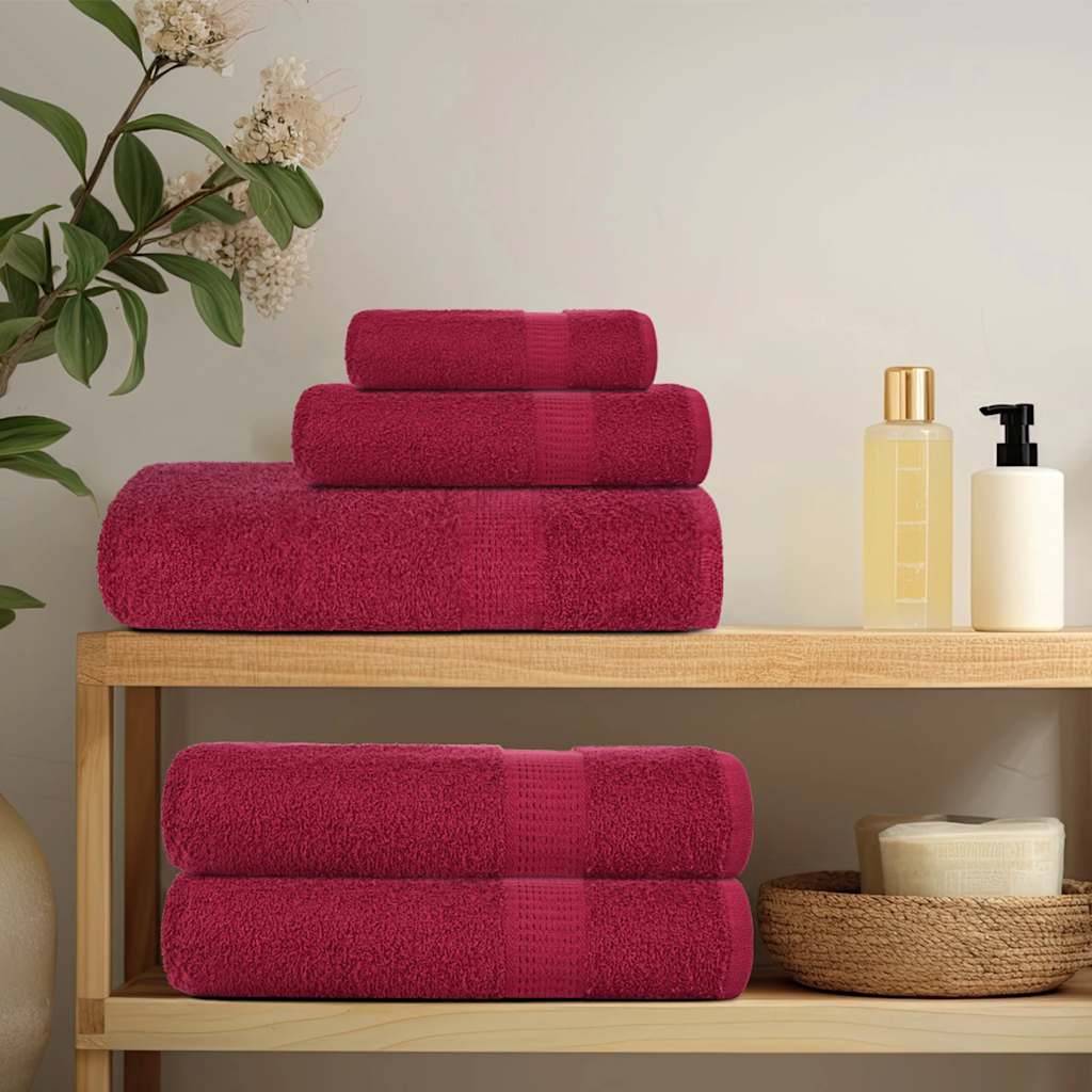 vidaXL Handtücher 4 Stk. Bordeauxrot 50x100 cm 360 g/m² 100% Baumwolle