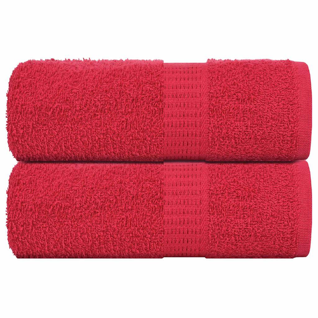 vidaXL Seiftücher 2 Stk. Rot 30x30 cm 360 g/m² 100% Baumwolle