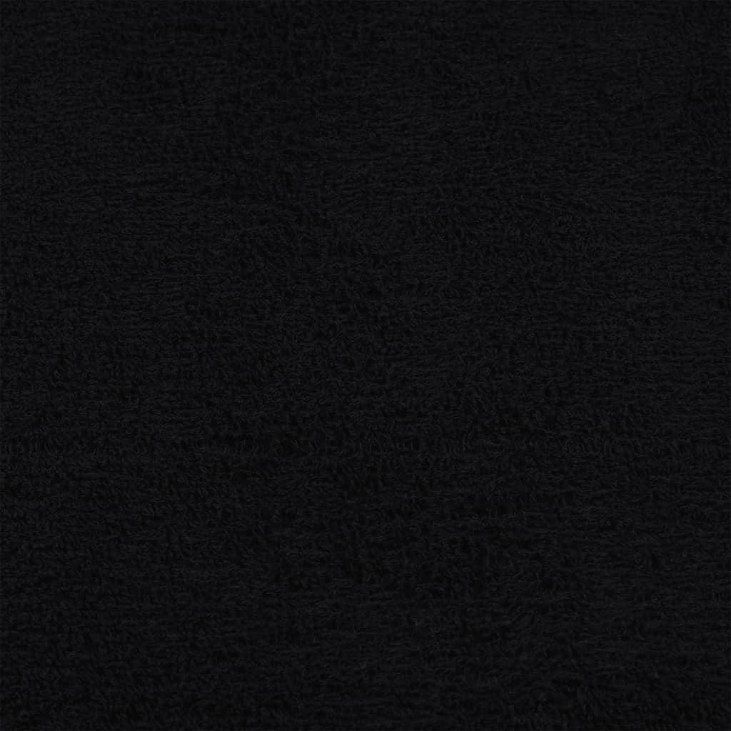 vidaXL Gästetücher 4 Stk. Schwarz 30x50 cm 360 g/m² 100% Baumwolle
