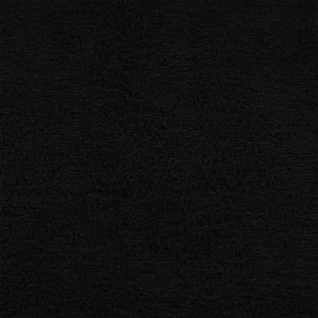 vidaXL Gästetücher 2 Stk. Schwarz 30x50 cm 360 g/m² 100% Baumwolle