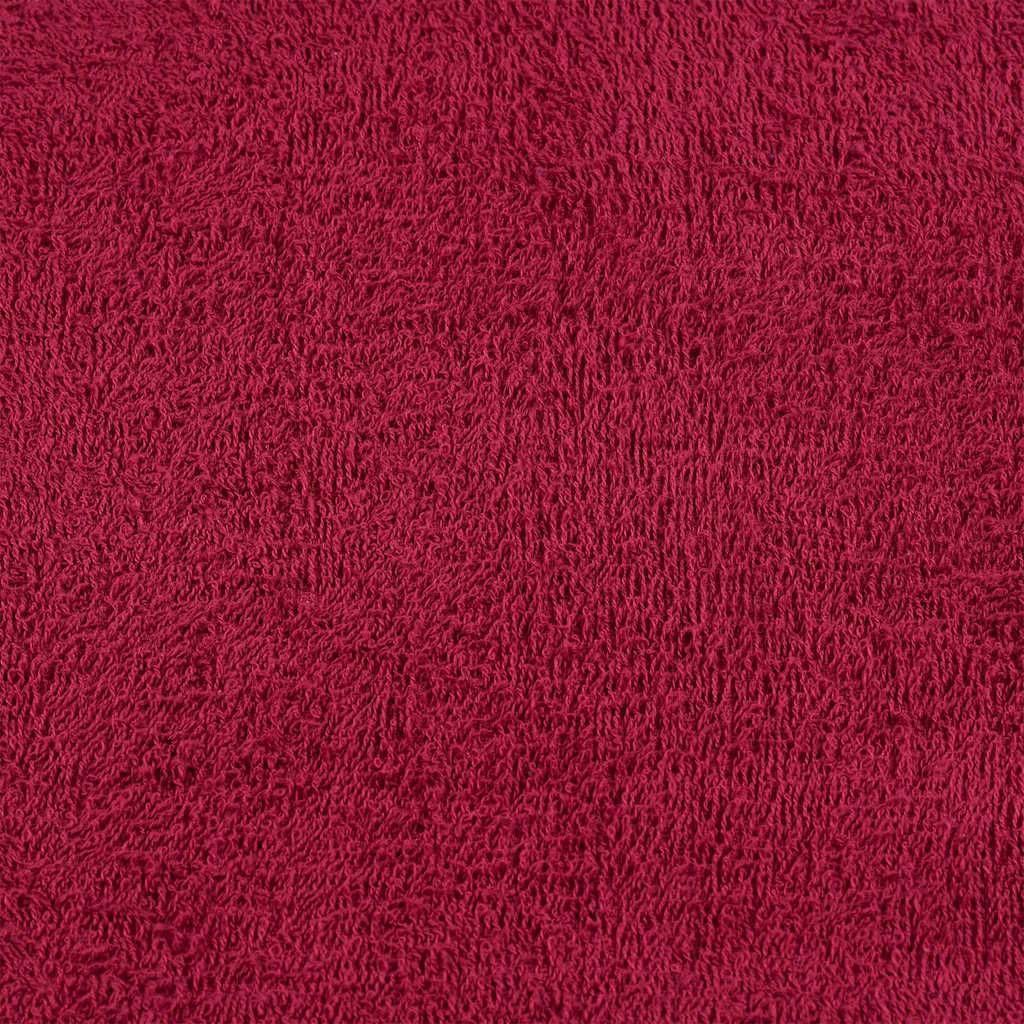 vidaXL Handtücher 10Stk. Bordeauxrot 100x200cm 360 g/m² 100% Baumwolle