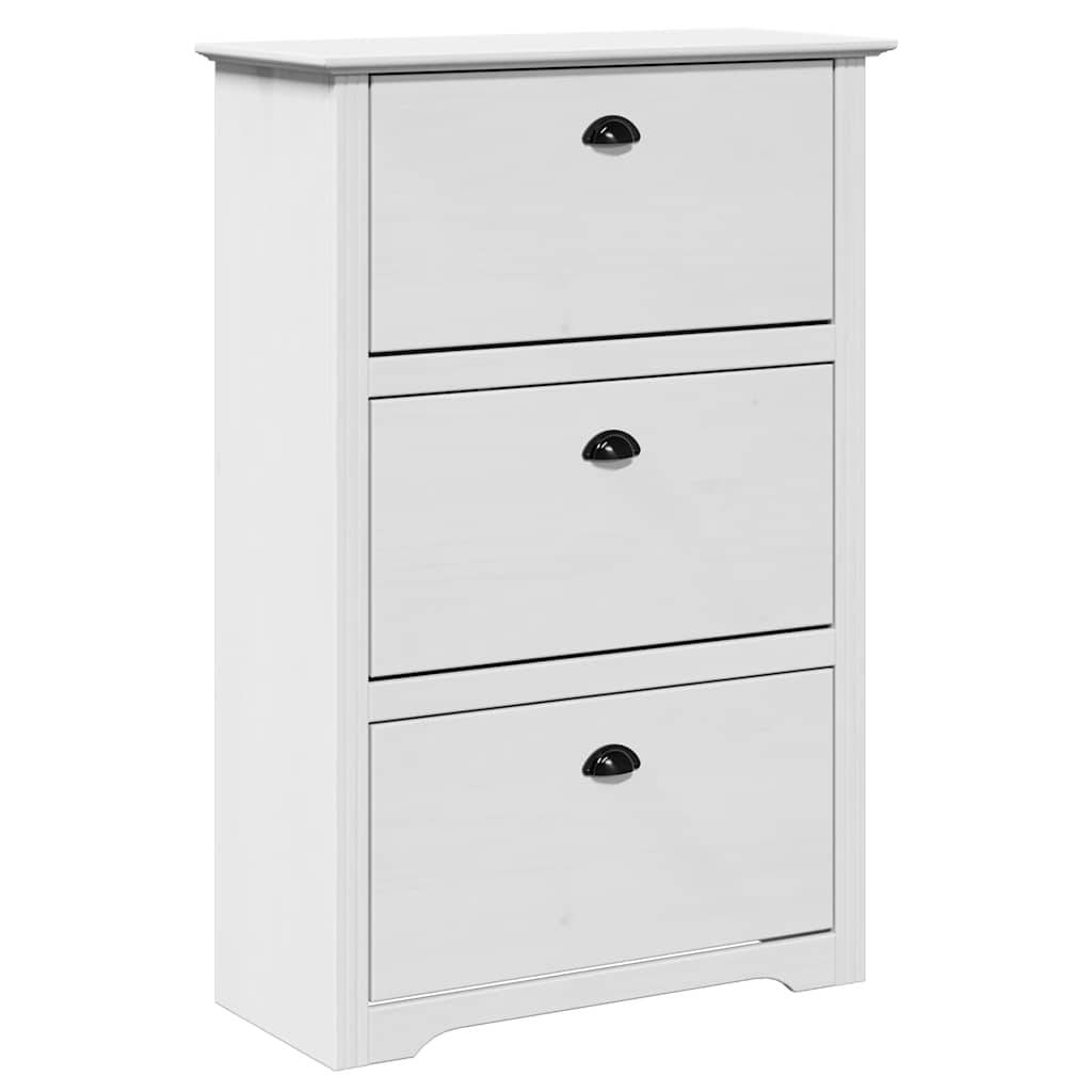 vidaXL Schuhregal BODO Weiß 80x35x118 cm