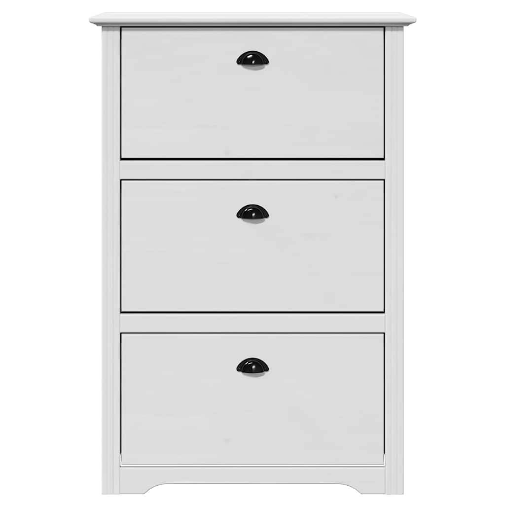 vidaXL Schuhregal BODO Weiß 80x35x118 cm