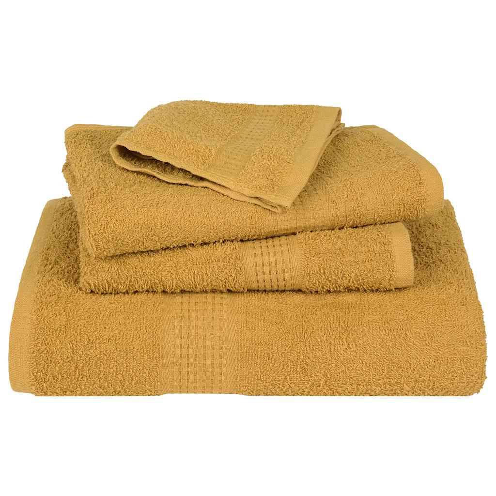 vidaXL Handtücher 2 Stk. Golden 100x200 cm 360 g/m² 100% Baumwolle