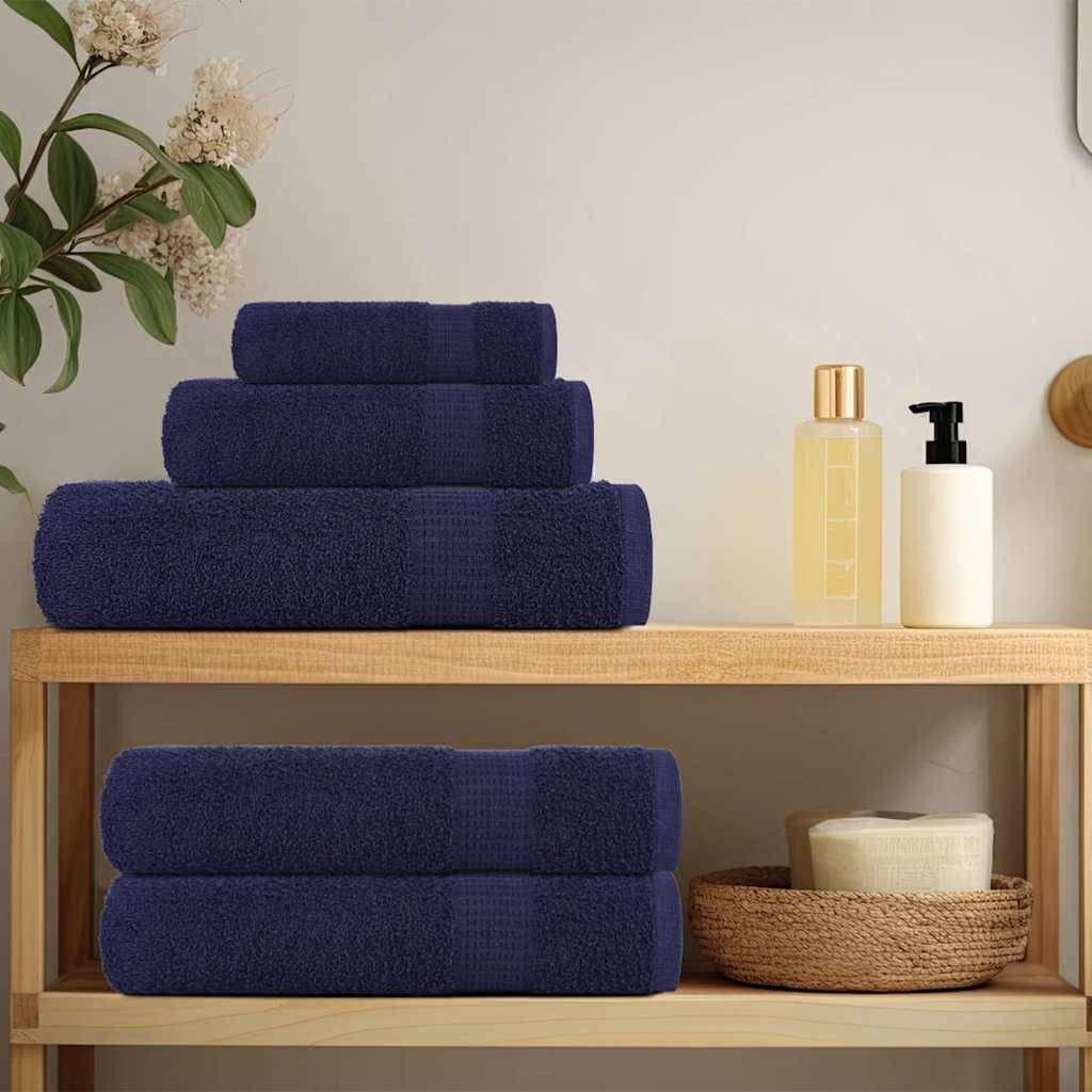 vidaXL Duschtücher 4 Stk. Marineblau 70x140 cm 360 g/m² 100% Baumwolle