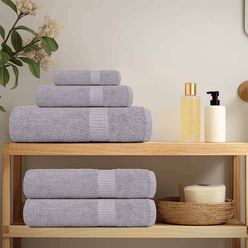 vidaXL Seiftücher 10 Stk. Grau 30x30 cm 360 g/m² 100% Baumwolle