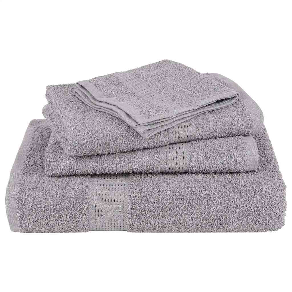 vidaXL Seiftücher 10 Stk. Grau 30x30 cm 360 g/m² 100% Baumwolle