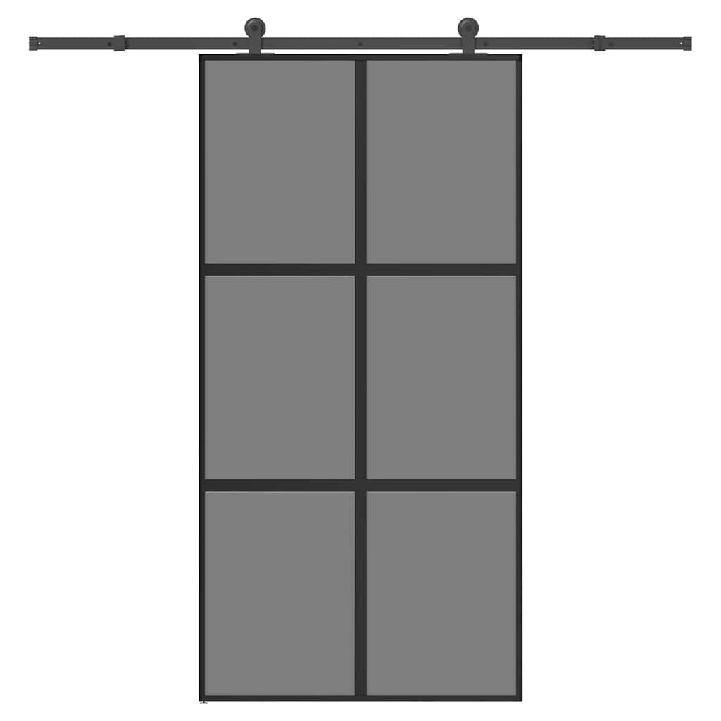 vidaXL Schiebetür mit Beschlag 102,5x205 cm Hartglas & Aluminium