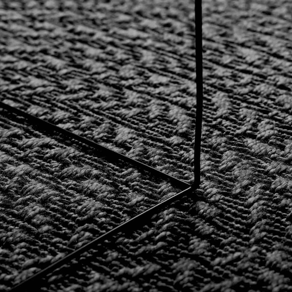 vidaXL Teppich ZIZUR Anthrazit 140x200cm Jute-Optik Indoor und Outdoor