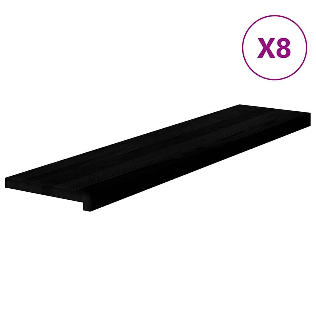vidaXL Treppenstufen 8 Stk. Dunkelbraun 110x30x2 cm Massivholz Eiche