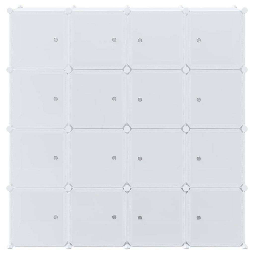 vidaXL Regalsystem mit 16 Würfeln und Aufhängestangen PP